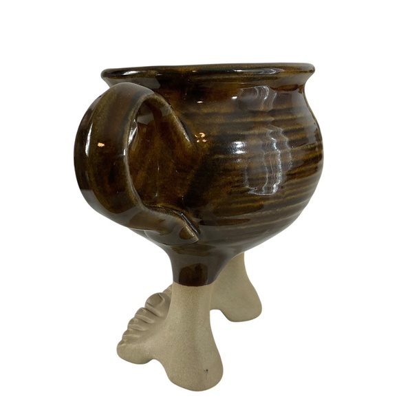 Vintage Muddy Waters Studio Art Pottery coffee Mug with Feet approximate 16 oz - Picture 8 of 14